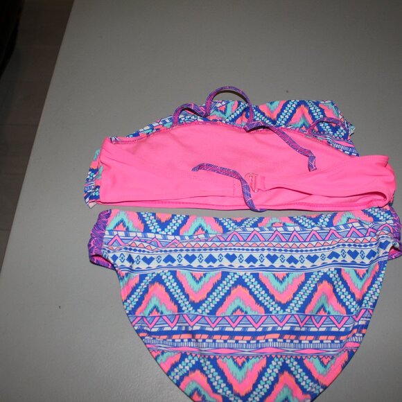 Multi Color 2 Pcs SO Bikini Swimsuit Size 16 - Picture 7 of 11